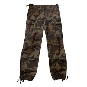 International Concepts embellished camo print cargo pants jogger style size 8
